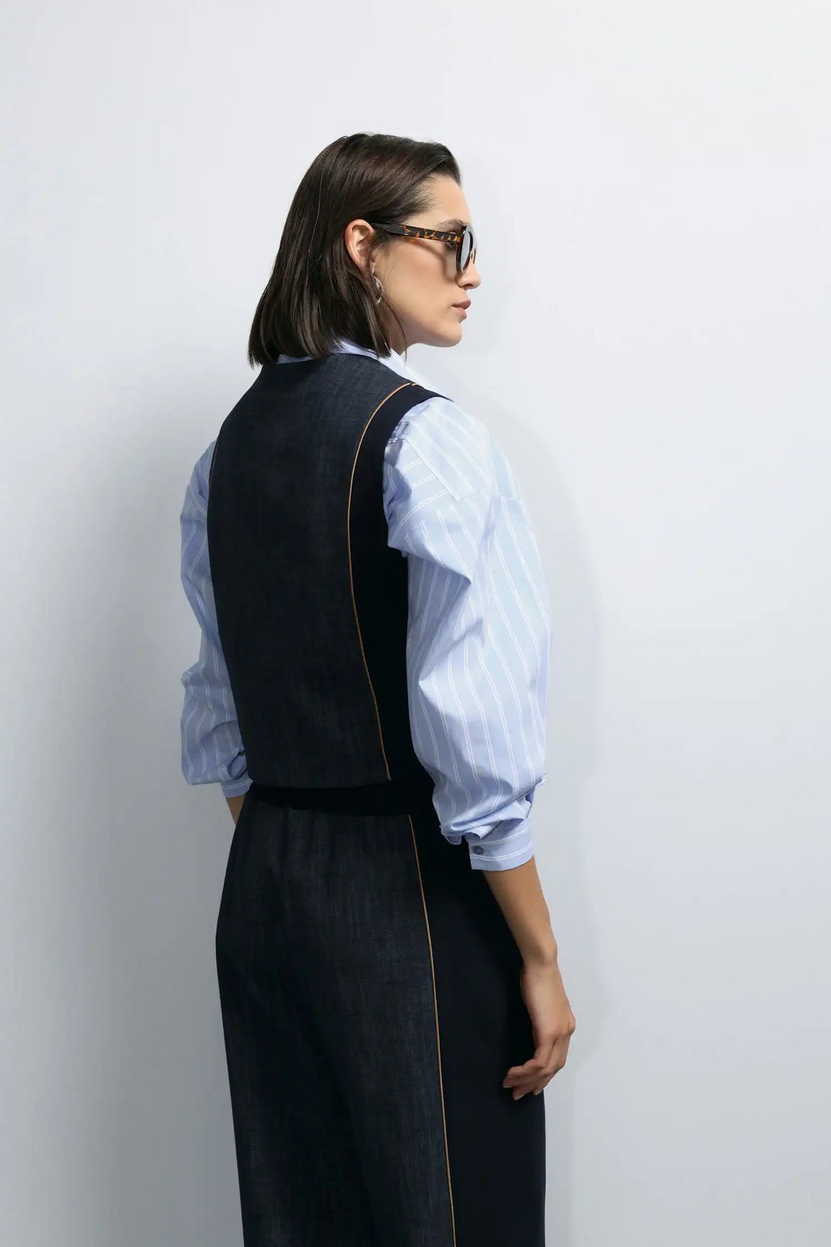 Gilet Imperial boutonné Blu Denim