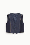 Gilet Imperial boutonné Blu Denim