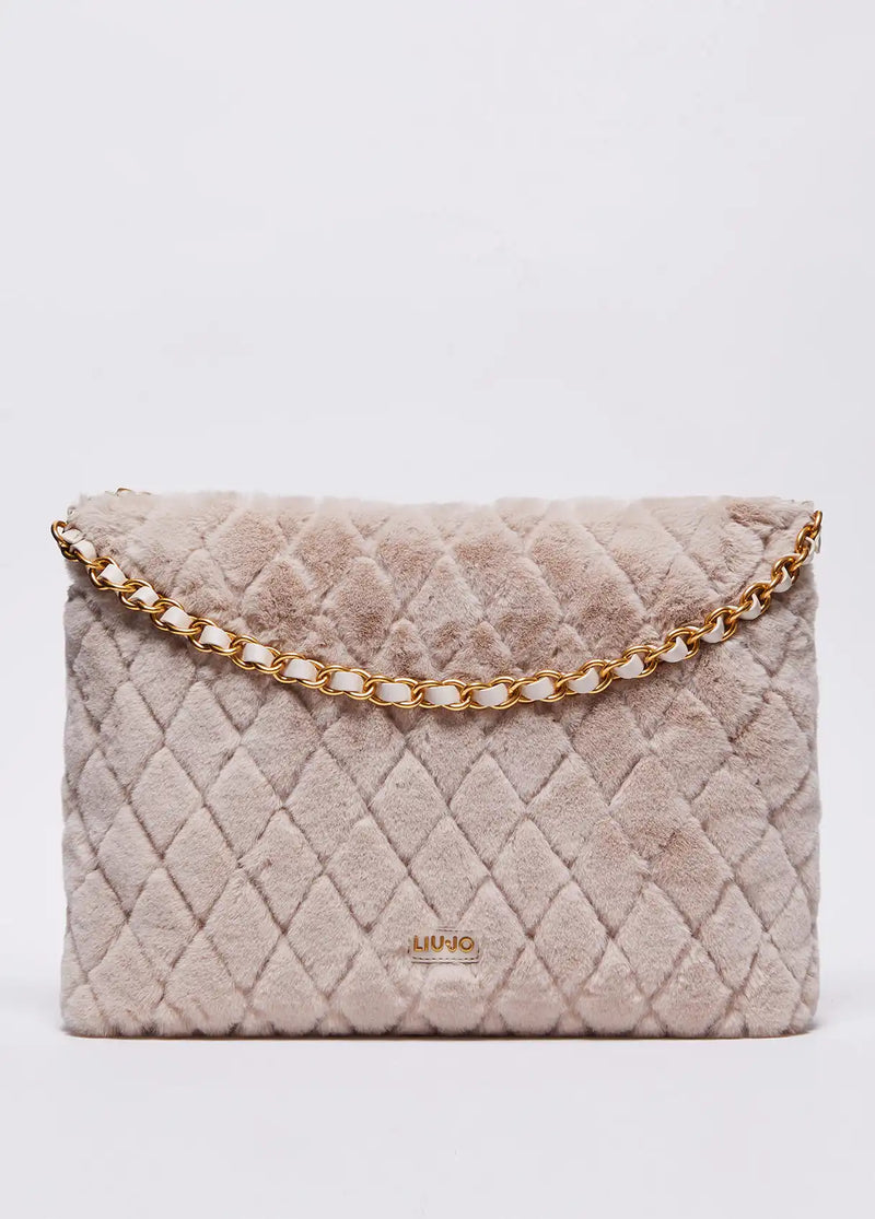 Sac Fourre-tout Liu Jo Fourrure Coffee Milk