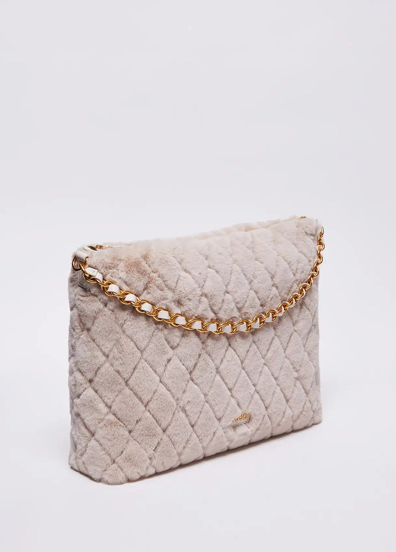 Sac Fourre-tout Liu Jo Fourrure Coffee Milk