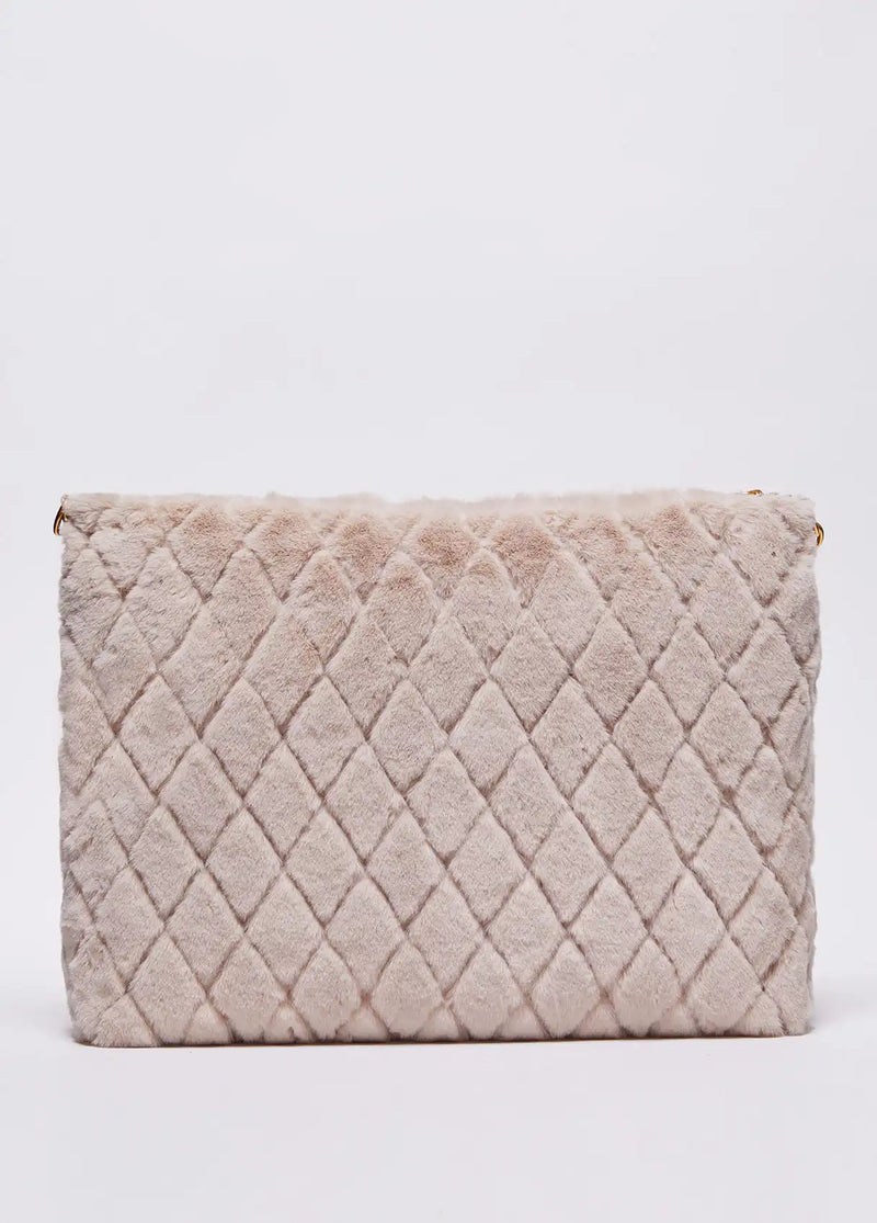 Sac Fourre-tout Liu Jo Fourrure Coffee Milk