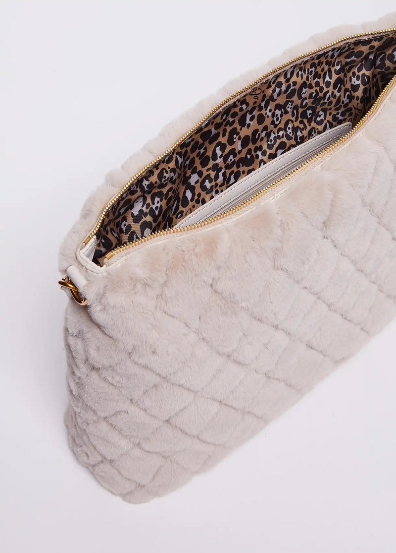 Sac Fourre-tout Liu Jo Fourrure Coffee Milk