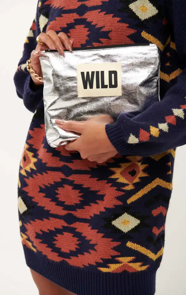 Grande Pochette Wild Twinkle Argent