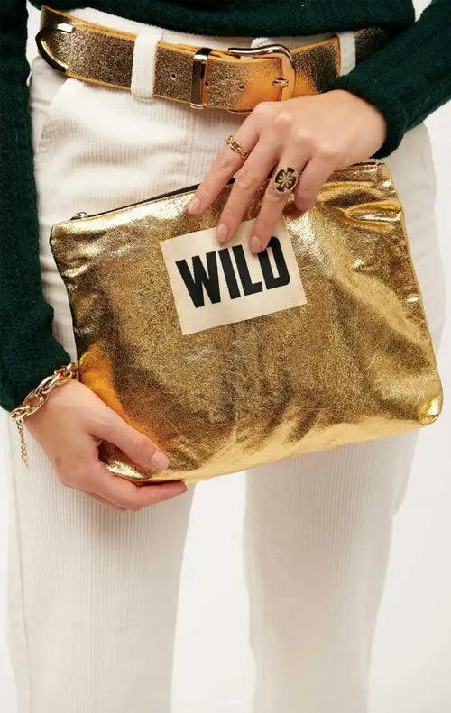 Grande Pochette Wild Twinkle Doré