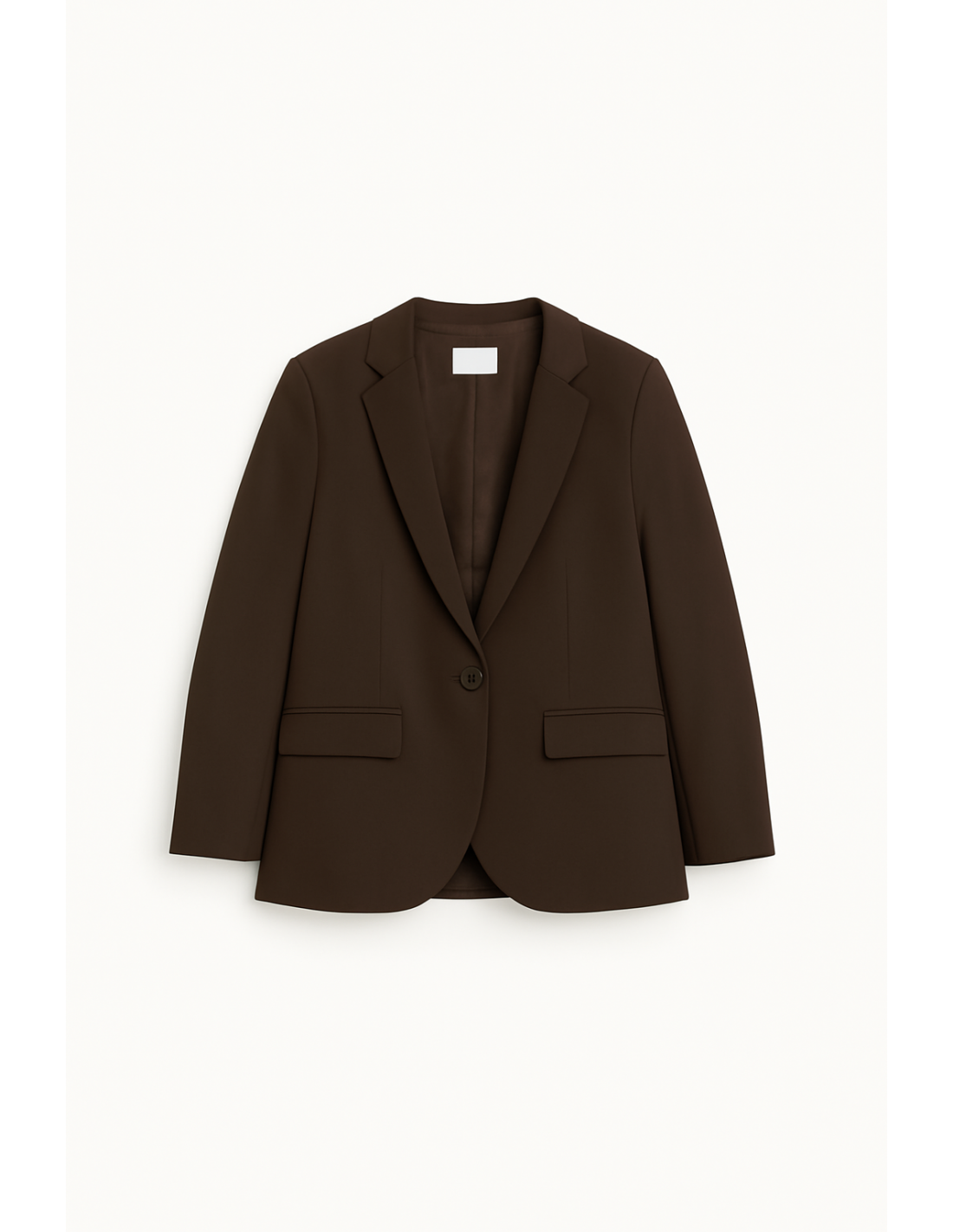 Blazer de tailleur Imperial en crepe chocolat Moro