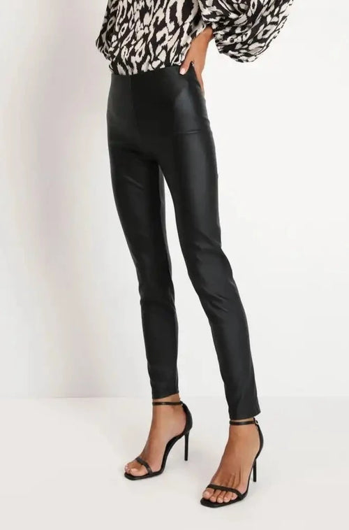 Legging Imperial en toile enduite Nero