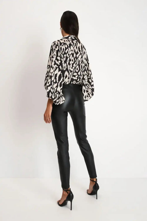 Legging Imperial en toile enduite Nero
