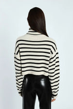 Pull Imperial Crop à rayures Bianco