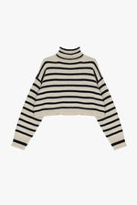 Pull Imperial Crop à rayures Bianco
