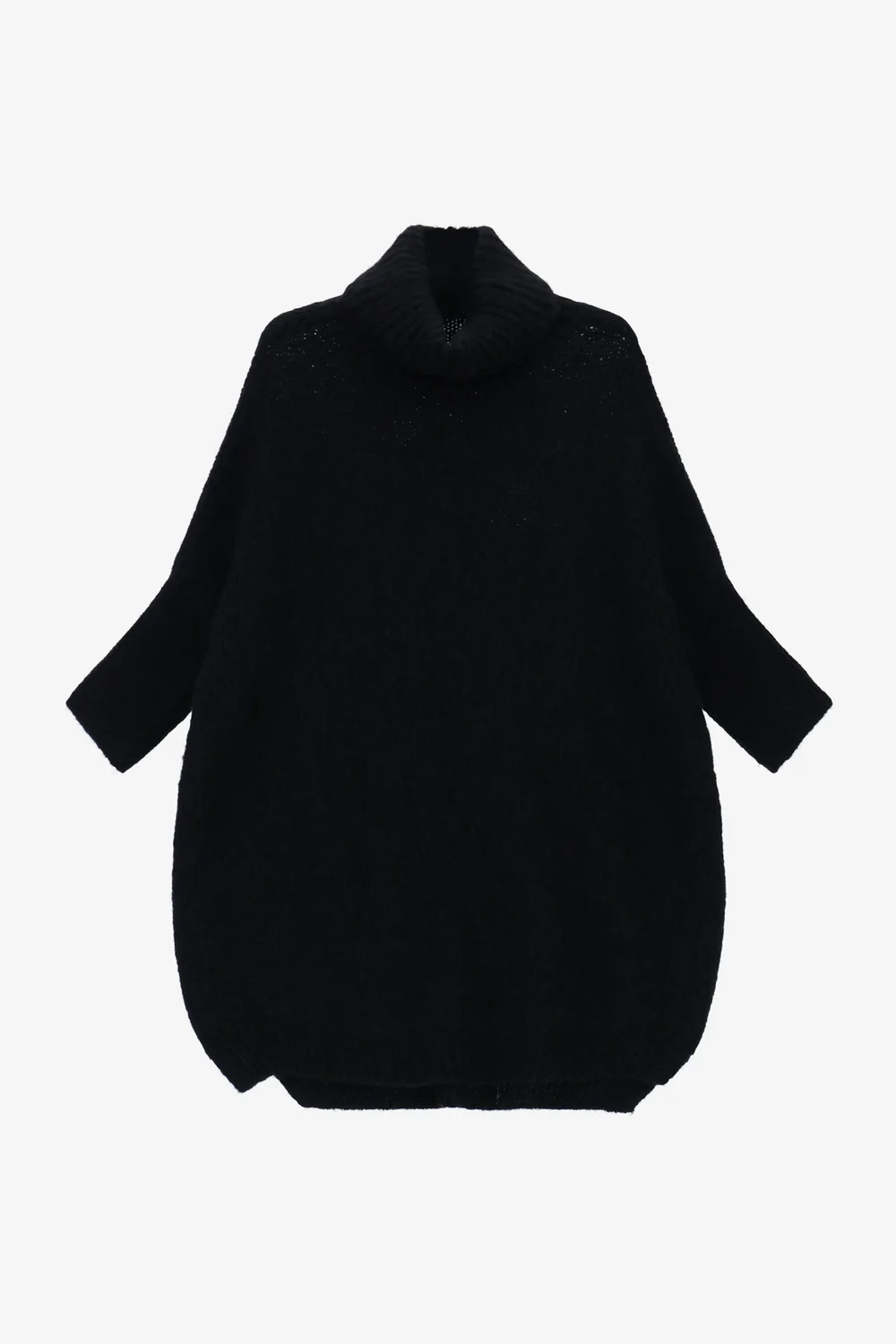 Pull long oversize col roulé Imperial Nero