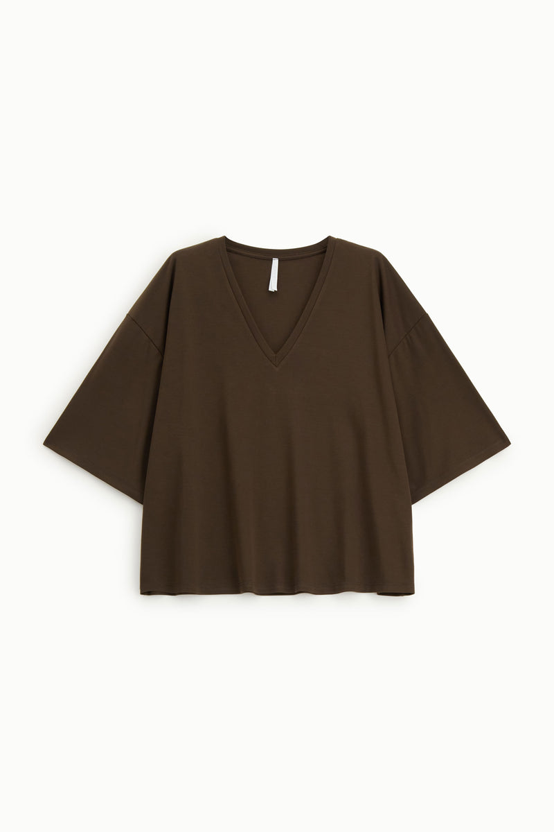 T-shirt Imperial oversize col V Moro