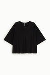 T-shirt Imperial oversize col V Nero