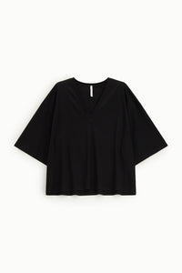 T-shirt Imperial oversize col V Nero