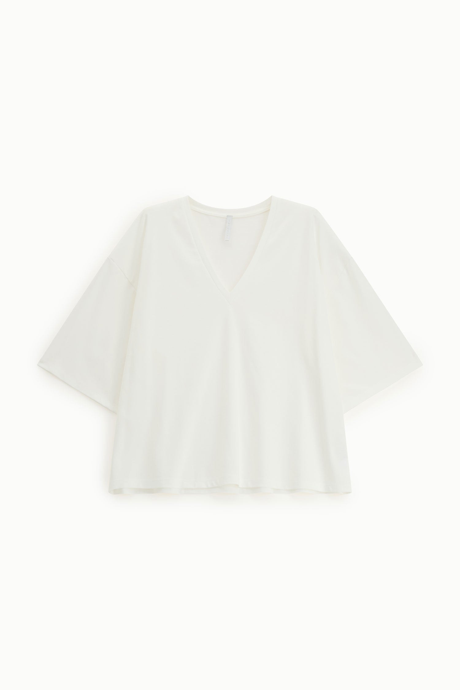 T-shirt Imperial oversize col V Panna
