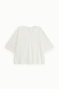 T-shirt Imperial oversize col V Panna