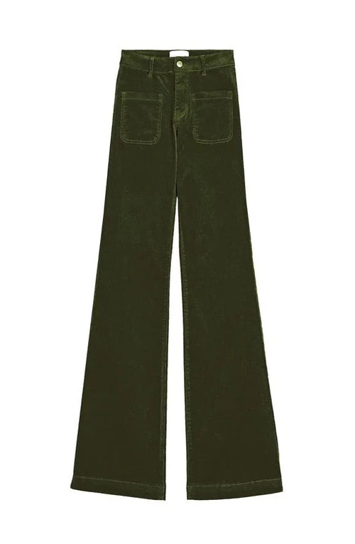 Pantalon La Petite Etoile Sonny Velours Vert Foncé