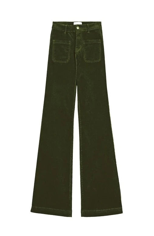Pantalon La Petite Etoile Sonny Velours Vert Foncé