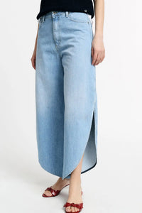 Jean large Please à fentes latérales Blu Denim