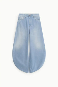 Jean large Please à fentes latérales Blu Denim