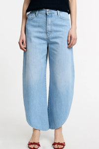 Jean large Please à fentes latérales Blu Denim