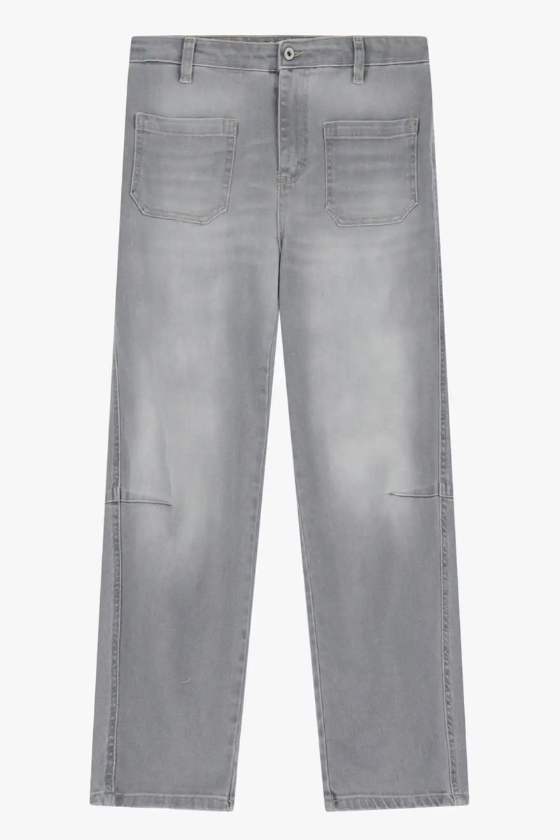 Jean large Please taille haute Grigio Denim