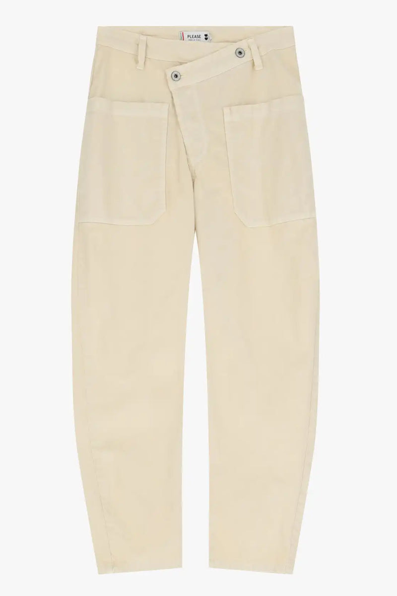 Jean Baggy Please asymétrique Chalk