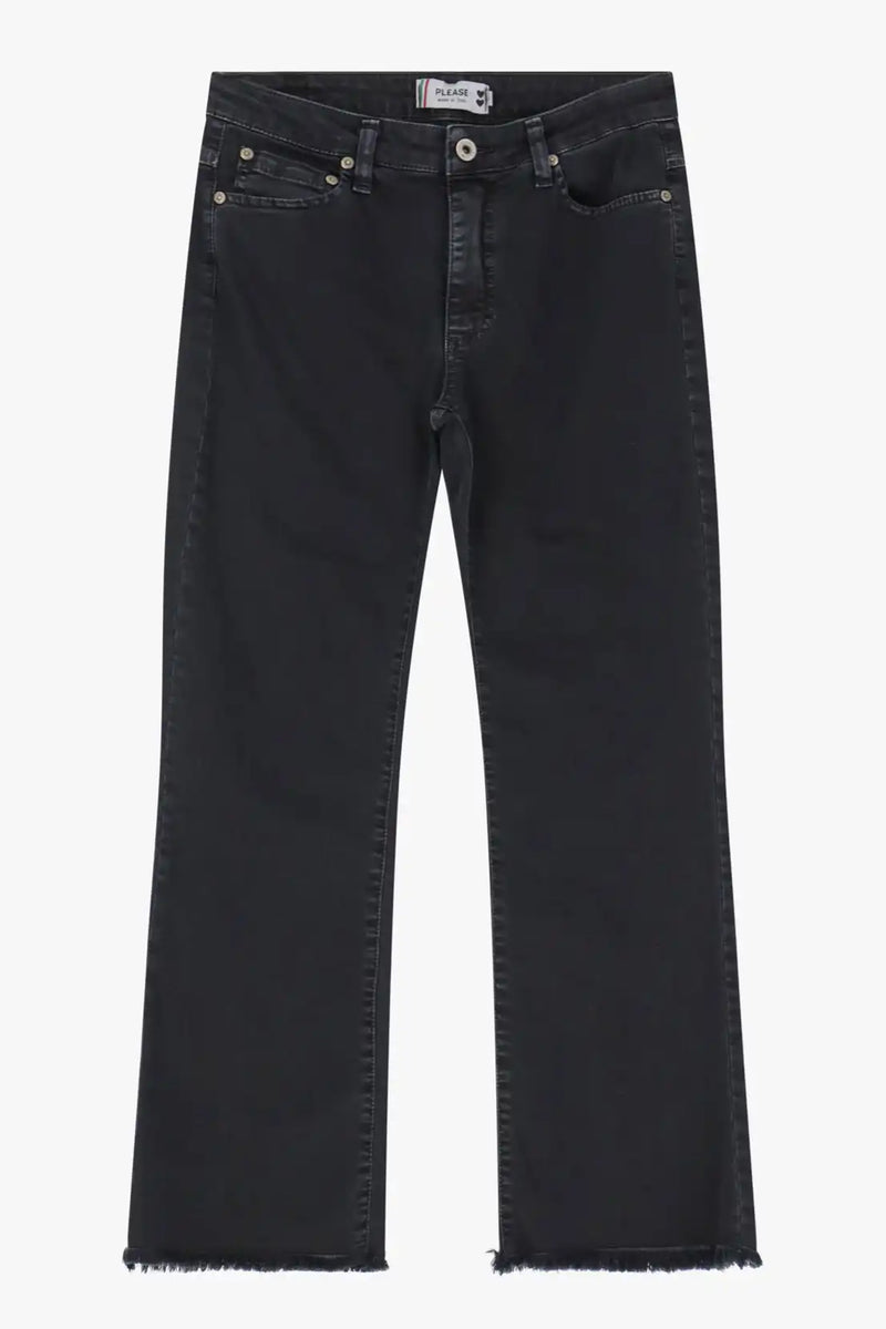 Jean Please Flare effrangé Nero
