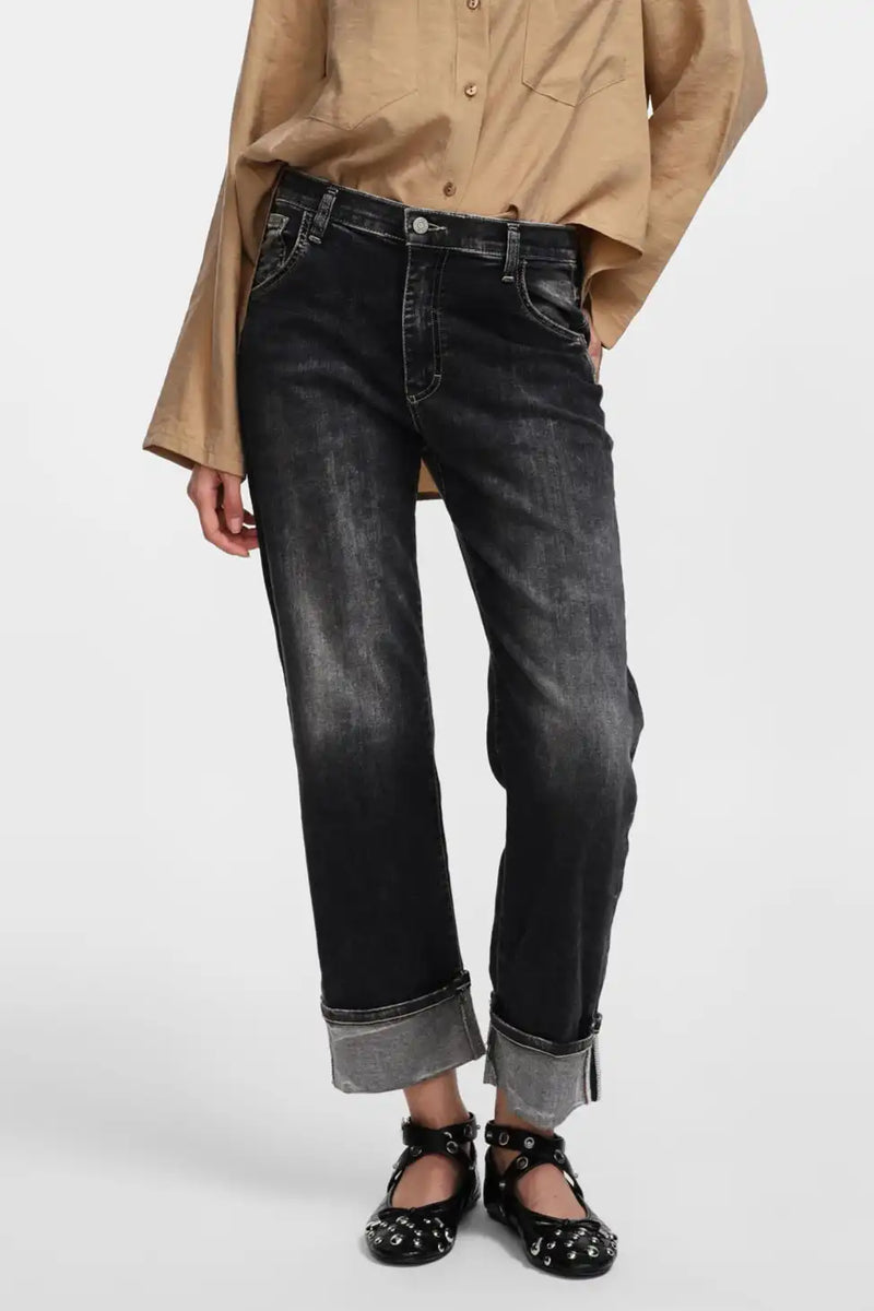 Jean Please large revers Nero Denim