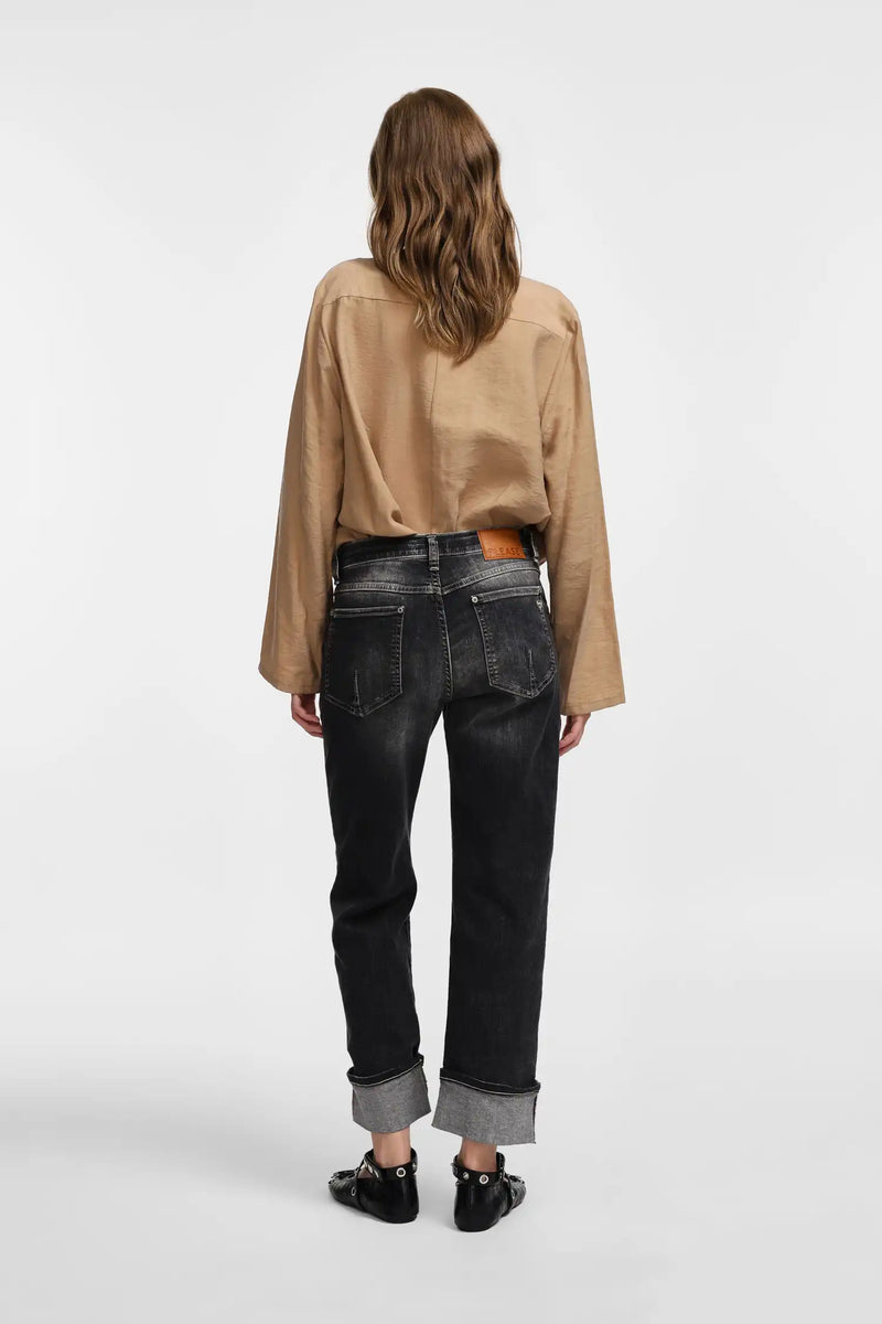 Jean Please large revers Nero Denim