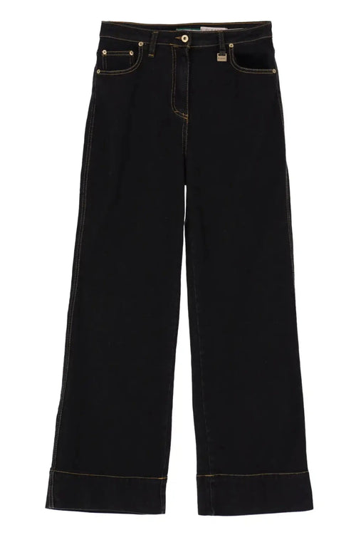 Jean Please Palazzo Nero Denim
