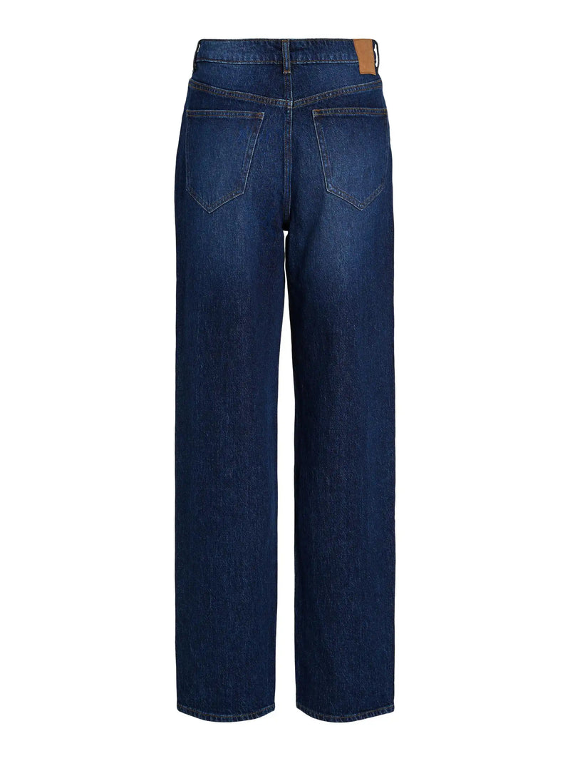 Jean droit Vila Vikelly Dark Blue Denim