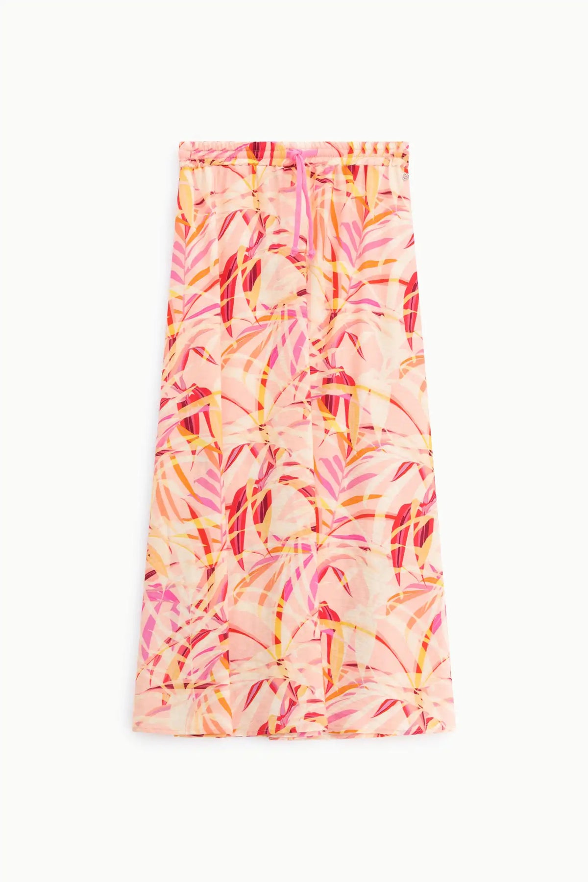 Jupe midi plissée Please motif feuillage Rosa