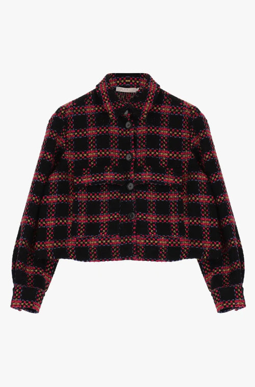 Veste Please à carreaux Nero/Fuxia