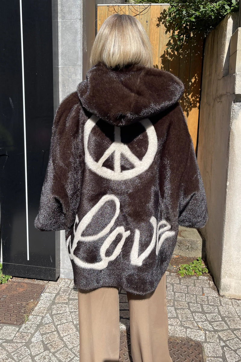 Manteau Cape Maison 26 Lea Art Brown/Palomino