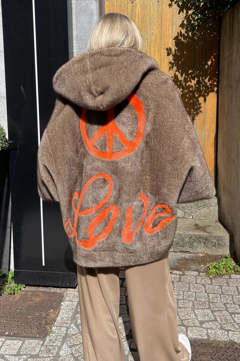 Manteau Cape Maison 26 Lea Art Pastel/Orange