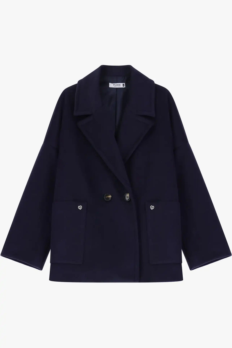 Manteau Caban Please Blu