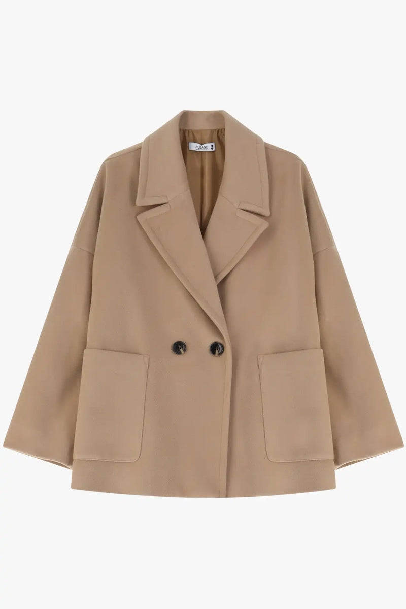 Manteau Caban Please Cammello
