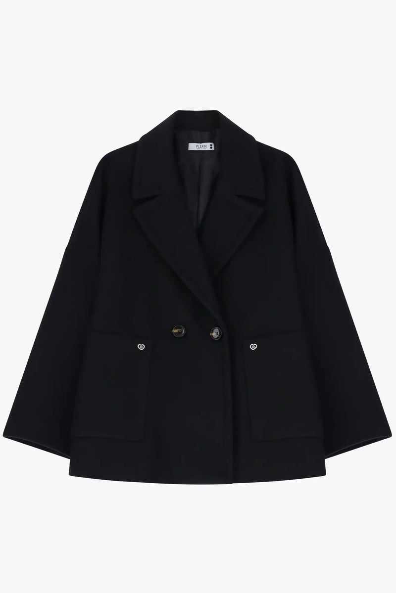Manteau Caban Please Nero