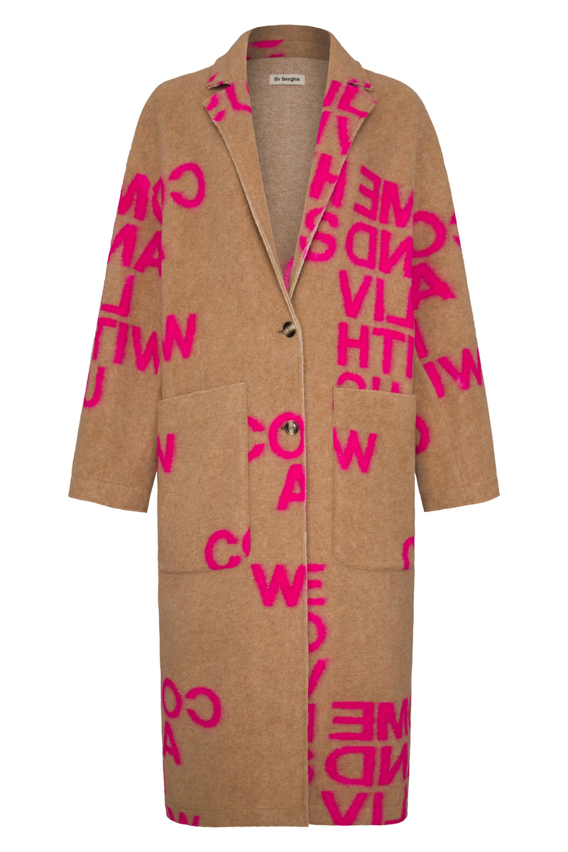 Manteau Liv Bergen Iceland Camel/Pink