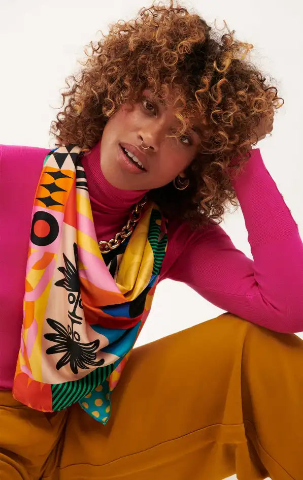 MEDIUM Foulard Wild Stripes Multicolore