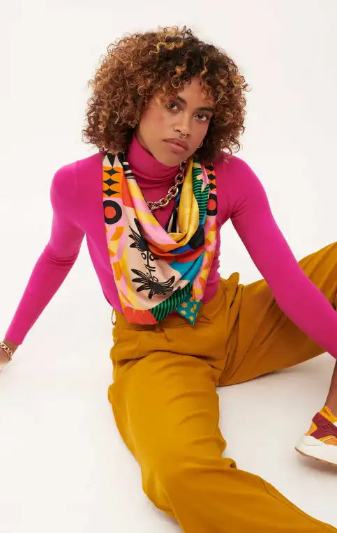 MEDIUM Foulard Wild Stripes Multicolore