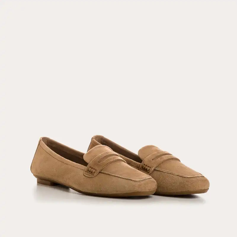 Mocassins Reqins Hema Cuir Velours Naturel