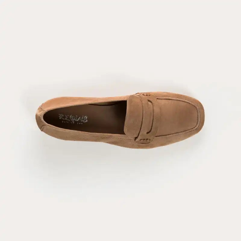 Mocassins Reqins Hema Cuir Velours Naturel