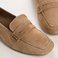 Mocassins Reqins Hema Cuir Velours Naturel