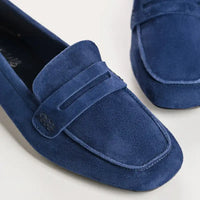 Mocassins Reqins Hema Cuir Velours Ocean