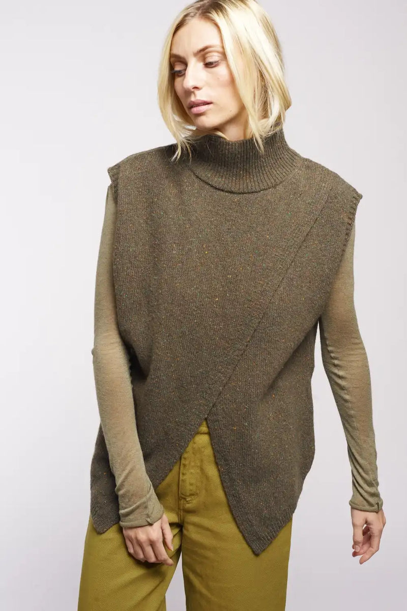 Pull Maevy Open Sans Manches Foret