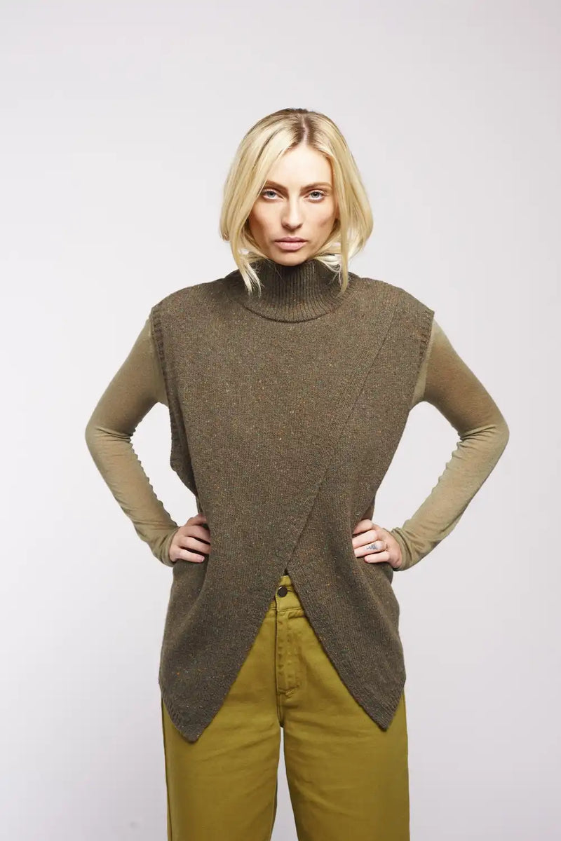 Pull Maevy Open Sans Manches Foret