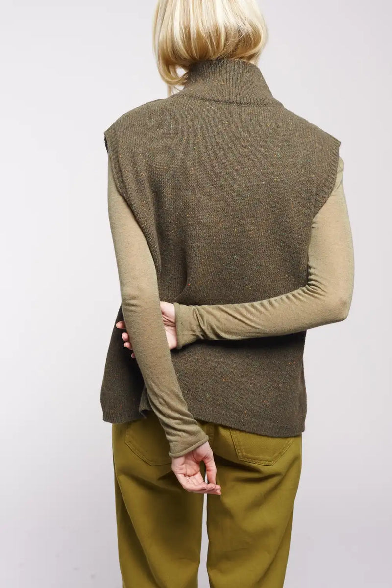 Pull Maevy Open Sans Manches Foret