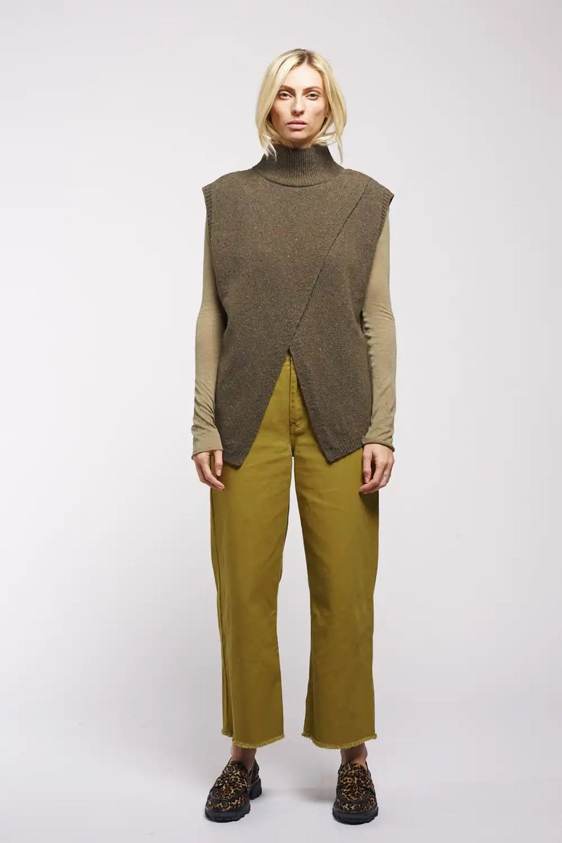 Pull Maevy Open Sans Manches Foret