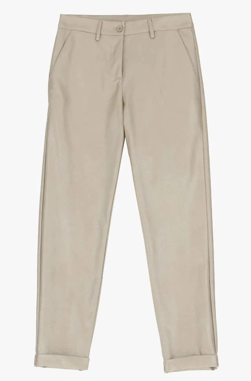 Pantalon Chino Imperial simili cuir Platino